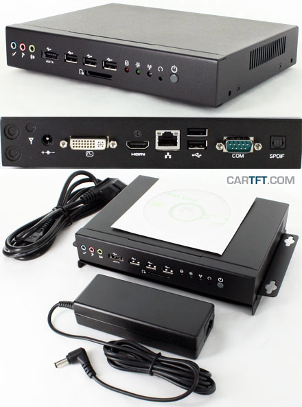 DSS-1200 Barebone (Intel Core i3/i5/i7 Mobile, eSATA, HDMI, 2x Mini-PCIe) <b>[REFURBISHED]</b>